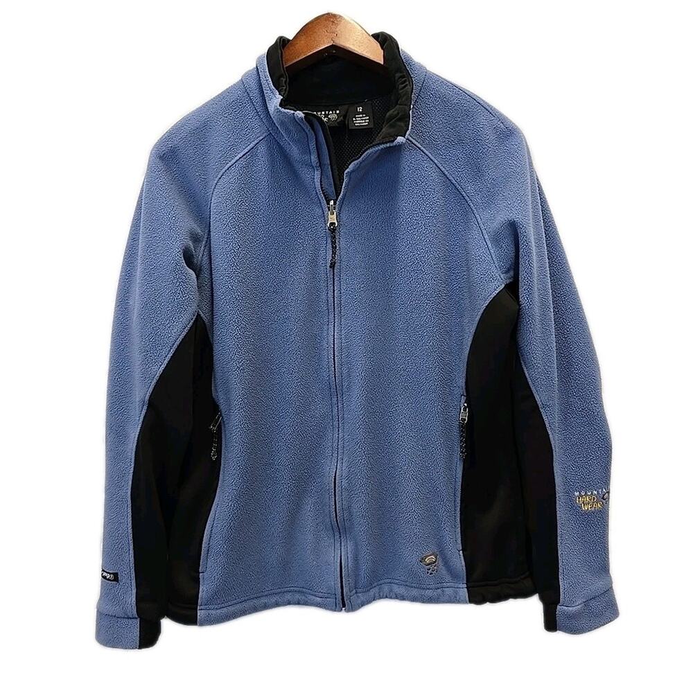 Mountain Hardwear Windstopper Tech Fleece Jacket Womens 12 L Blue Gorpcore